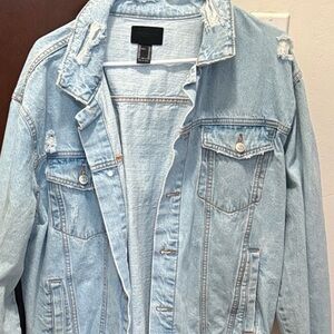 Light Blue Denim distressed Jacket